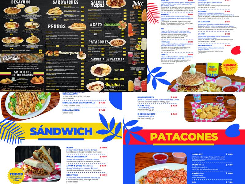 El Rey De Las Arepas Menu