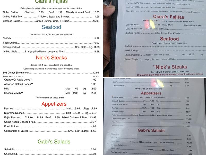 Jimenez Rancho Grande Menu