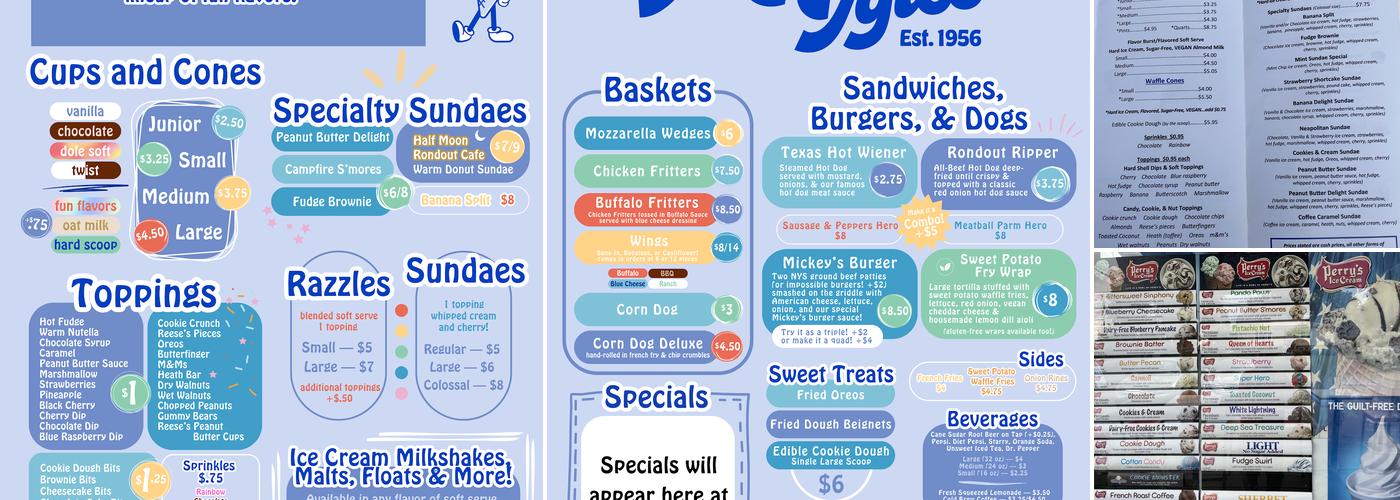 Mickey's Igloo Menu
