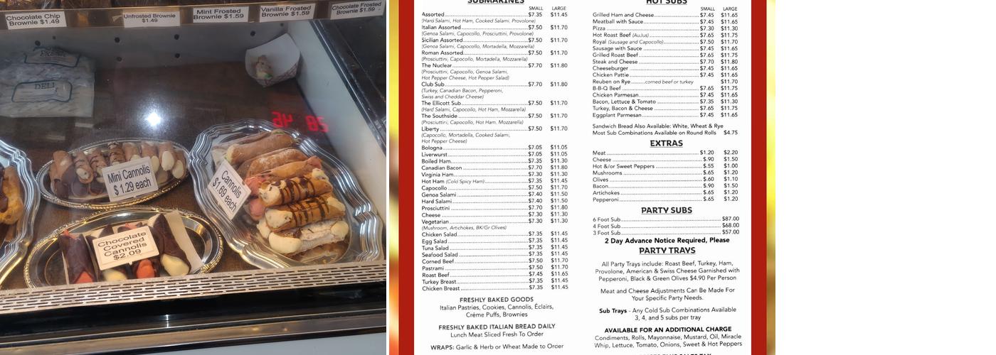 Southside Deli Menu