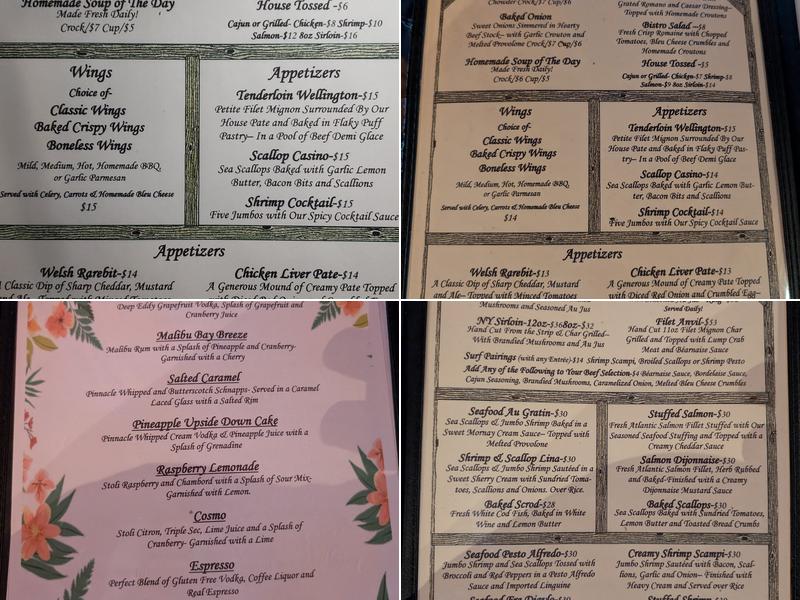 Anvil Inn Restaurant Menu