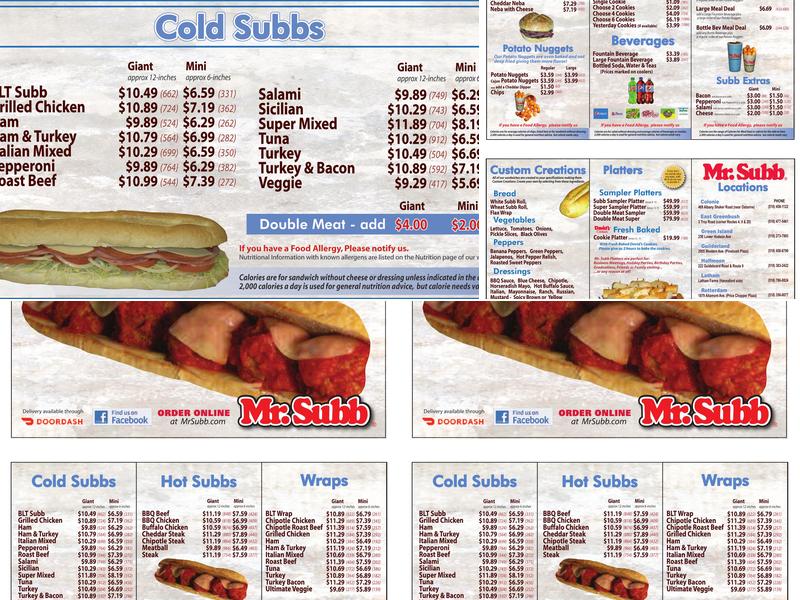 Mr. Subb - Halfmoon Menu