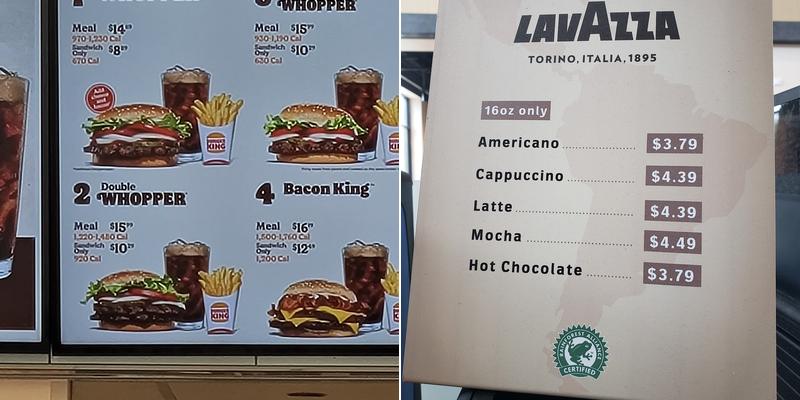 Iroquois Travel Plaza Menu