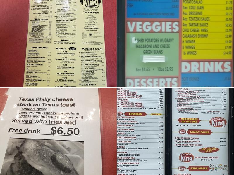 Chicken King Menu
