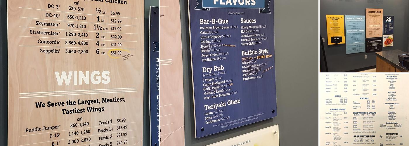 Wings Over Bowling Green Menu