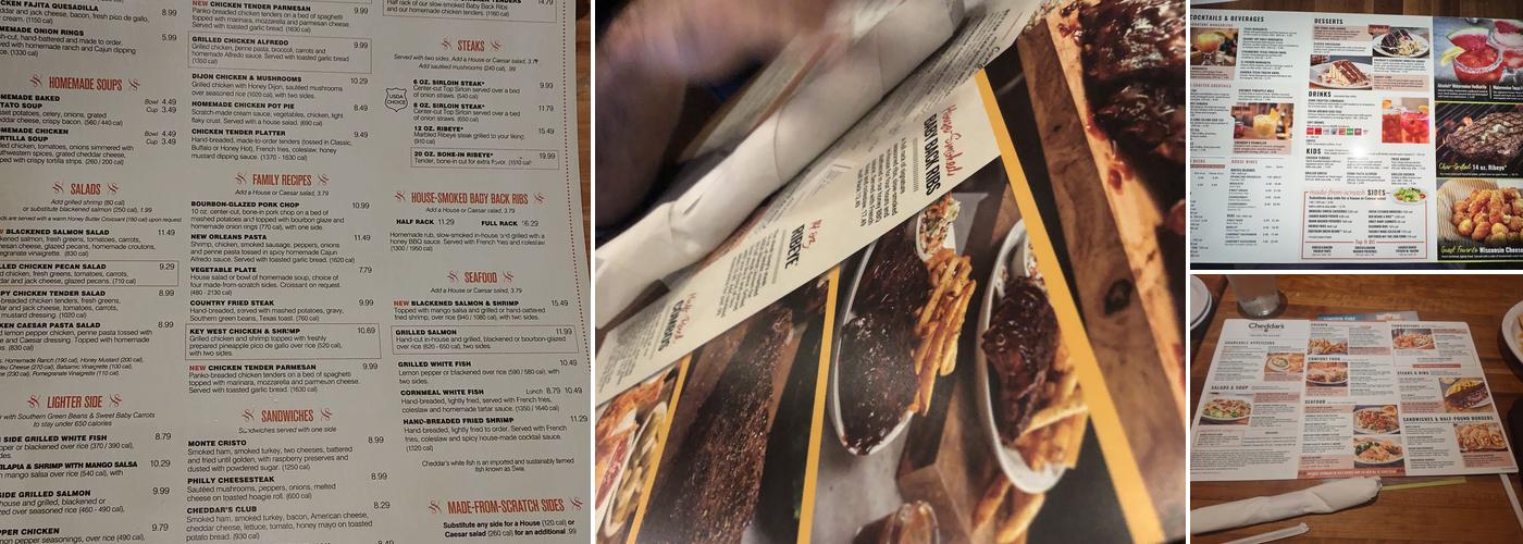 Cheddar's Scratch Kitchen Menu