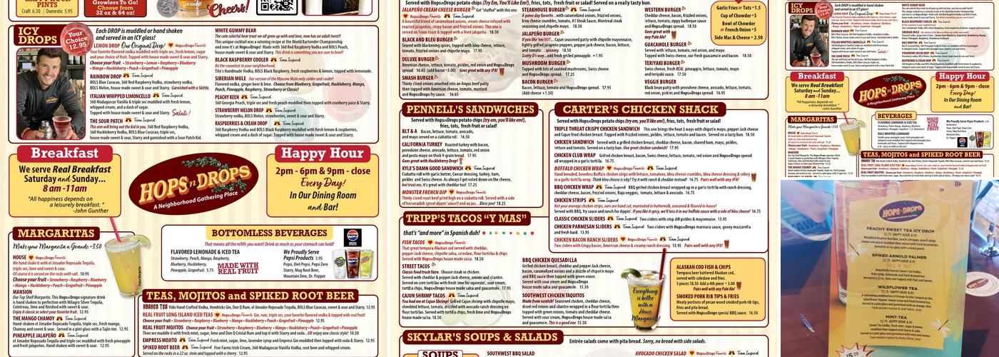 Hops n Drops Menu