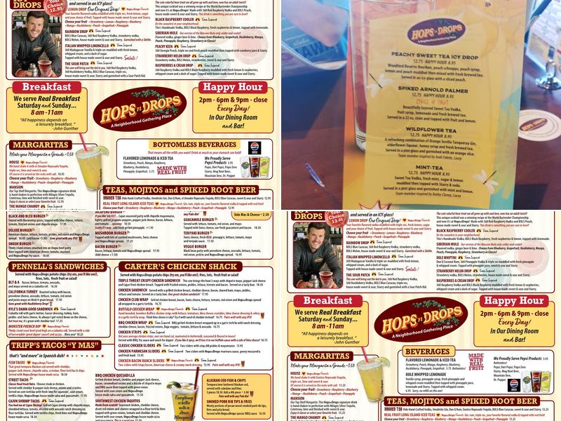 Hops n Drops Menu