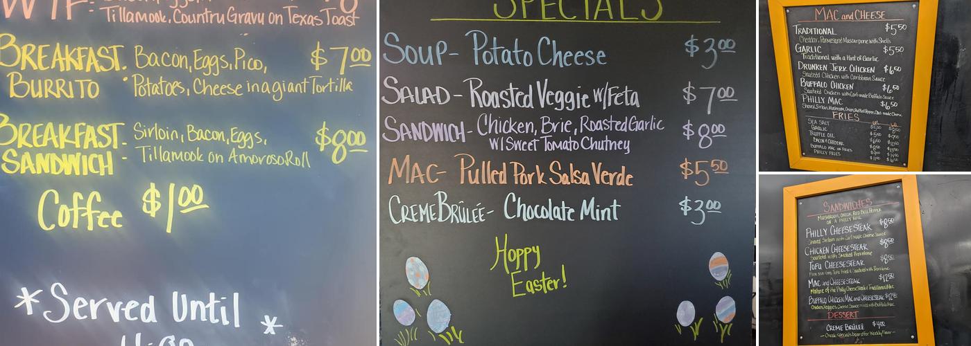 Mac And Cheese Steaks Menu