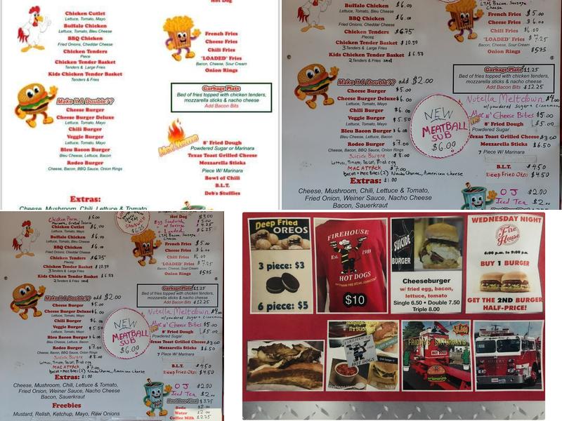 FIREHOUSE HOTDOGS Menu