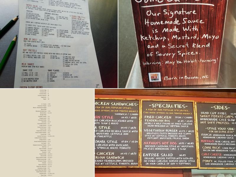 Come Back Shack Menu