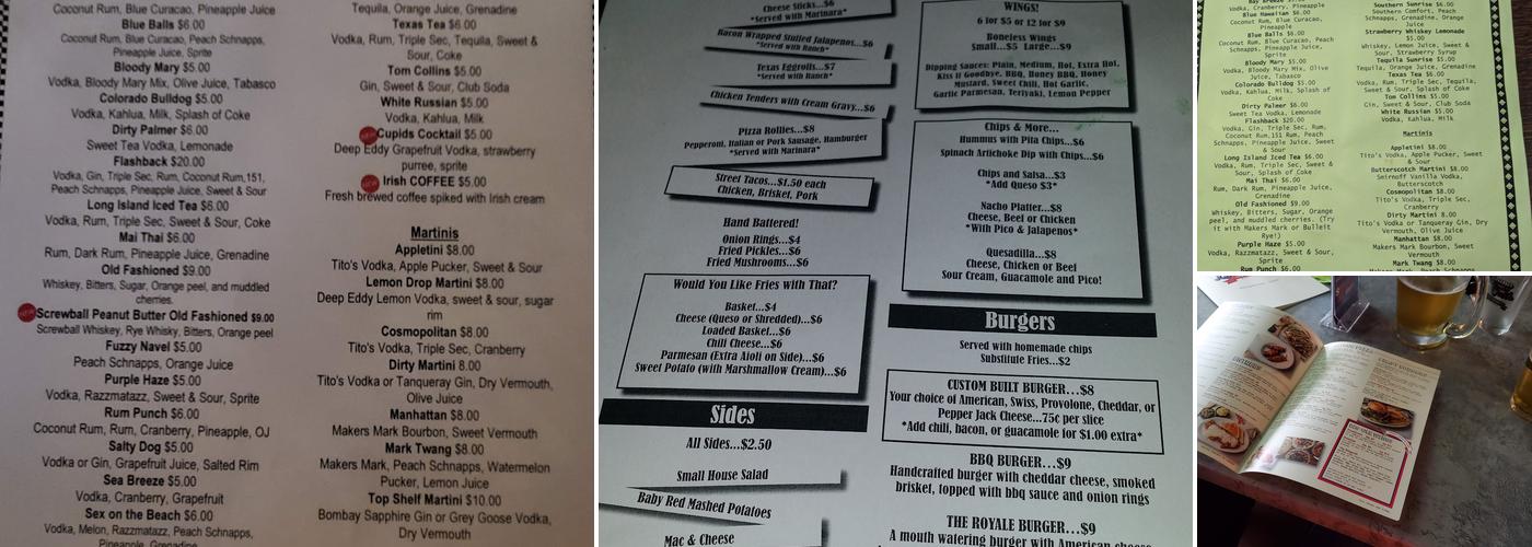 Flashback Cafe Menu