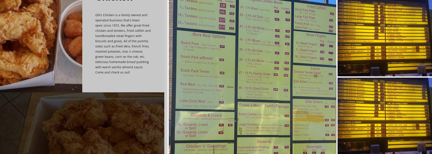 Gills Fried Chicken Menu
