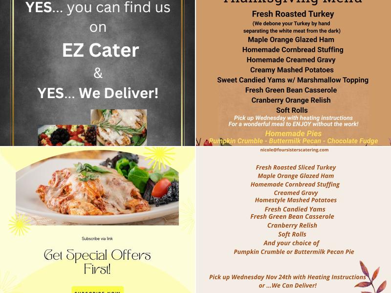 Four Sisters Catering Menu