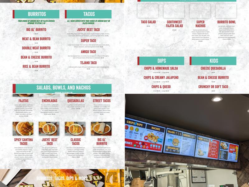 Jucys Taco Menu