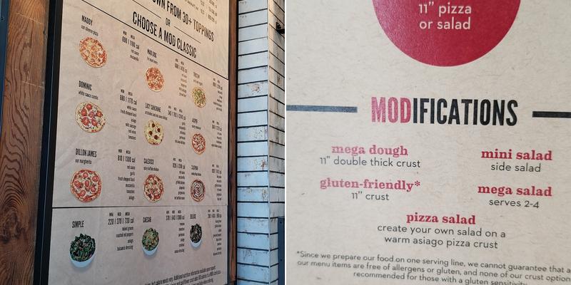 MOD Pizza Menu