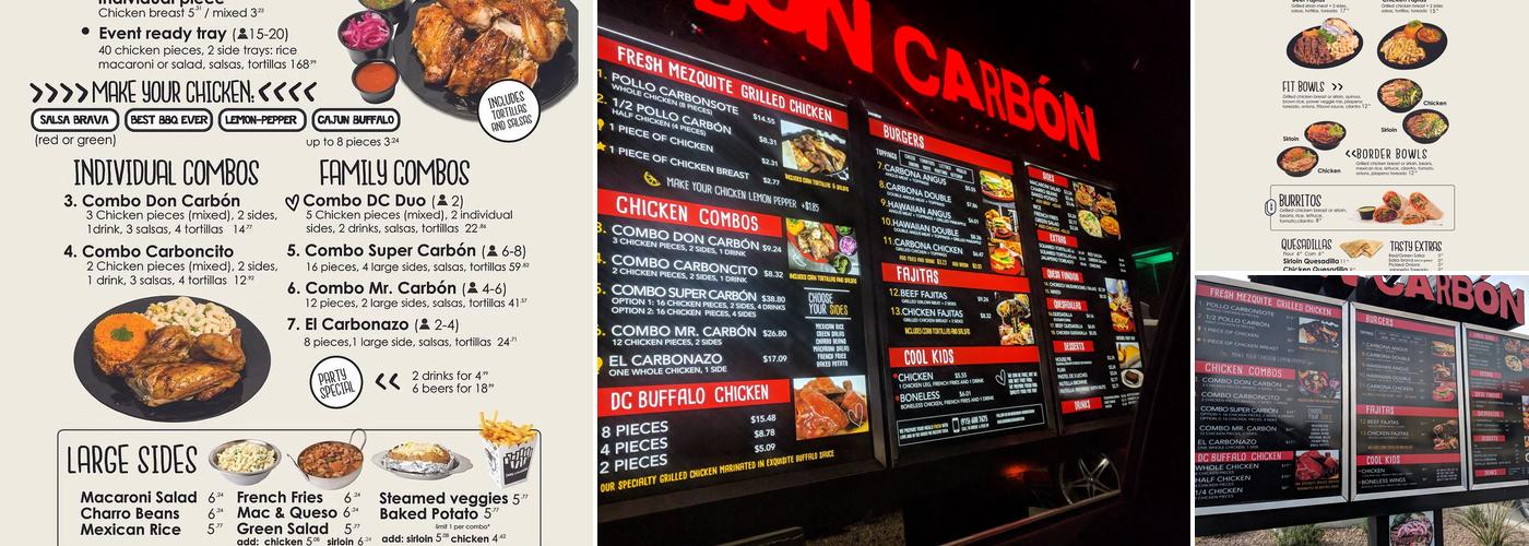 Don Carbón Menu