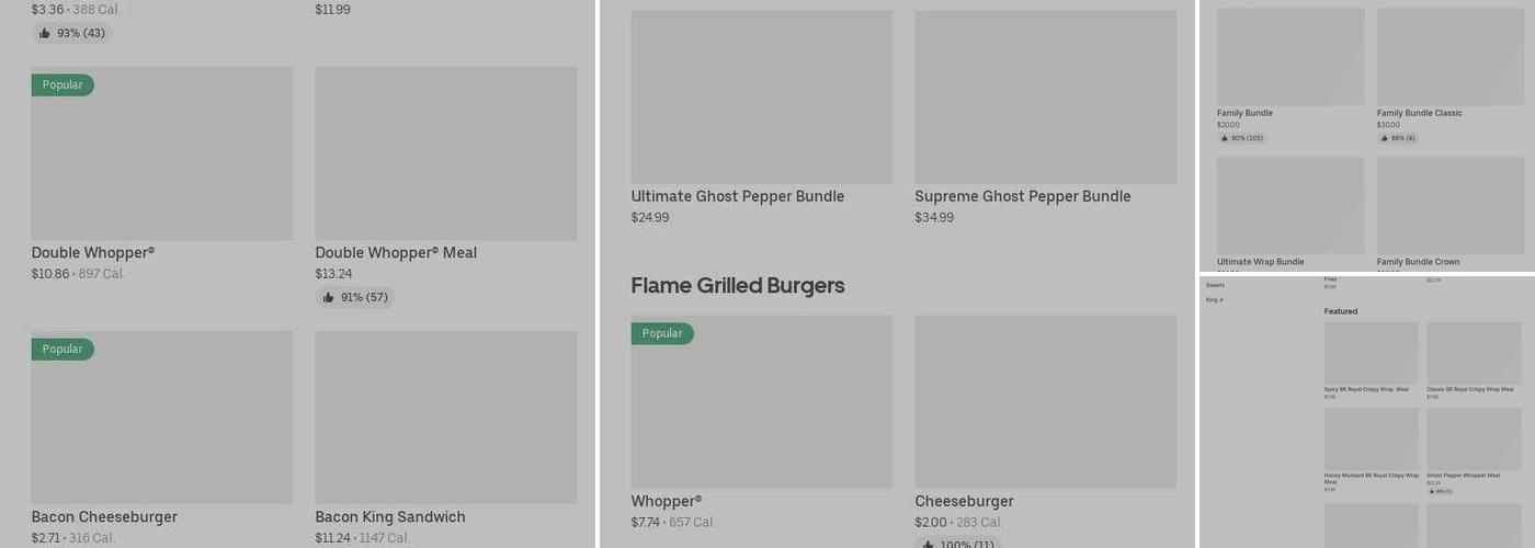 Burger King Menu
