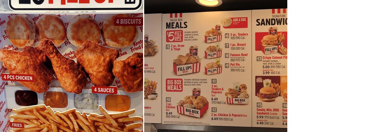 KFC Menu