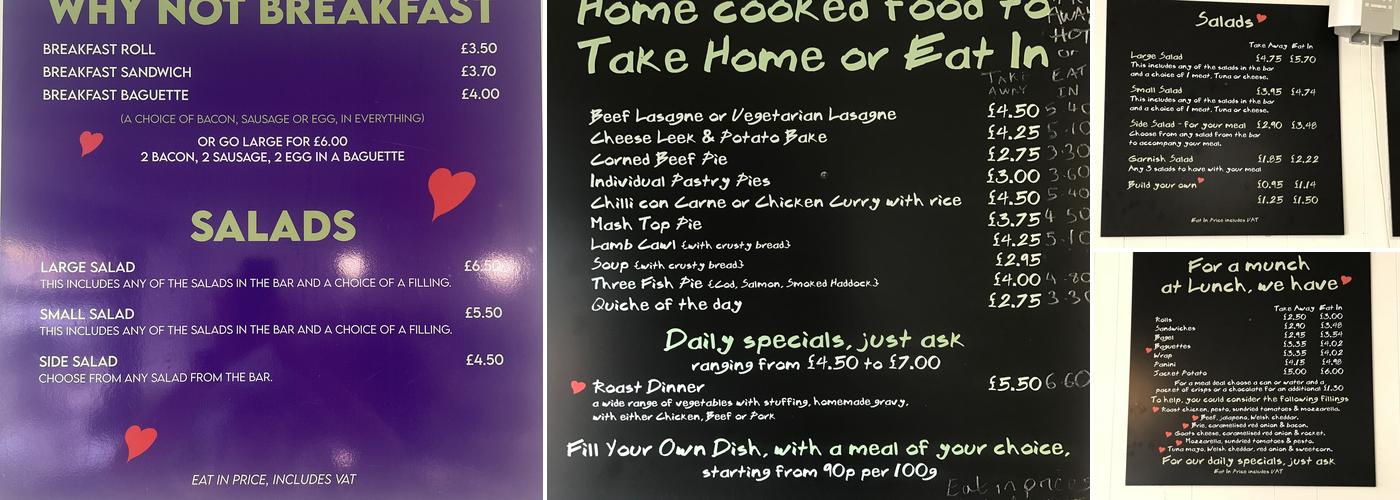 Dilly's Kitchen Menu