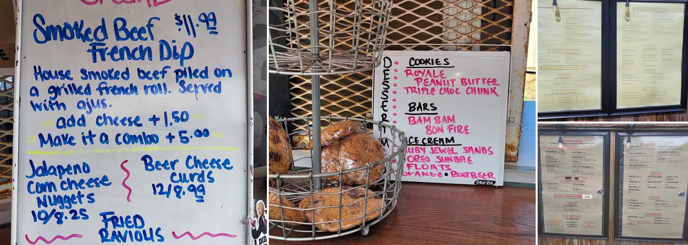 The Corner Caboose Menu