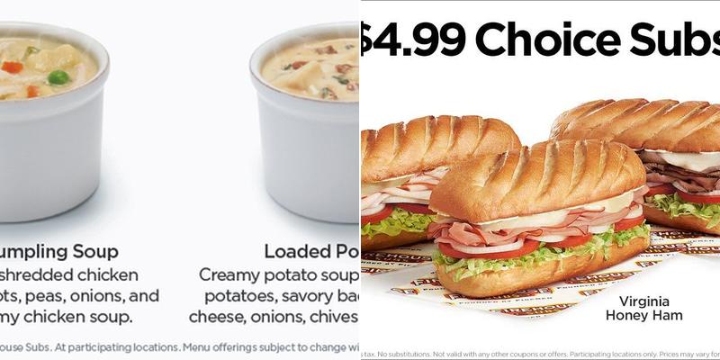 Firehouse Subs West Bend Center Menu