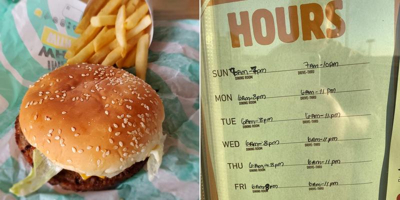 Burger King Menu