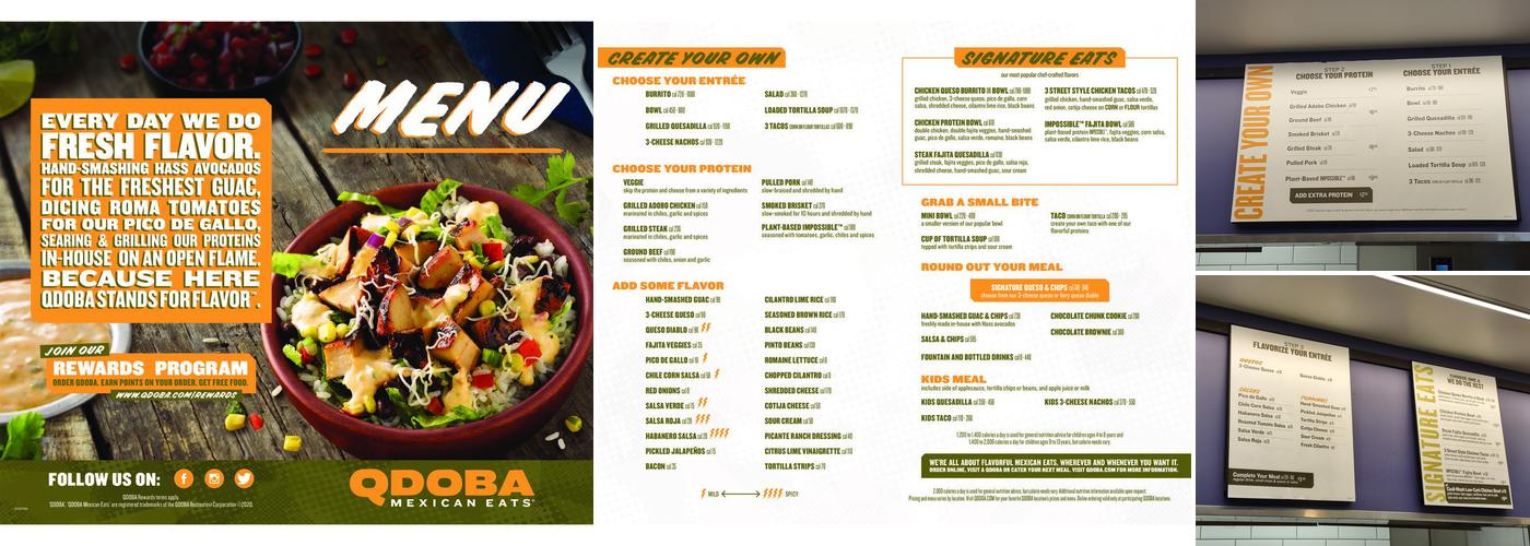 QDOBA Mexican Eats Menu