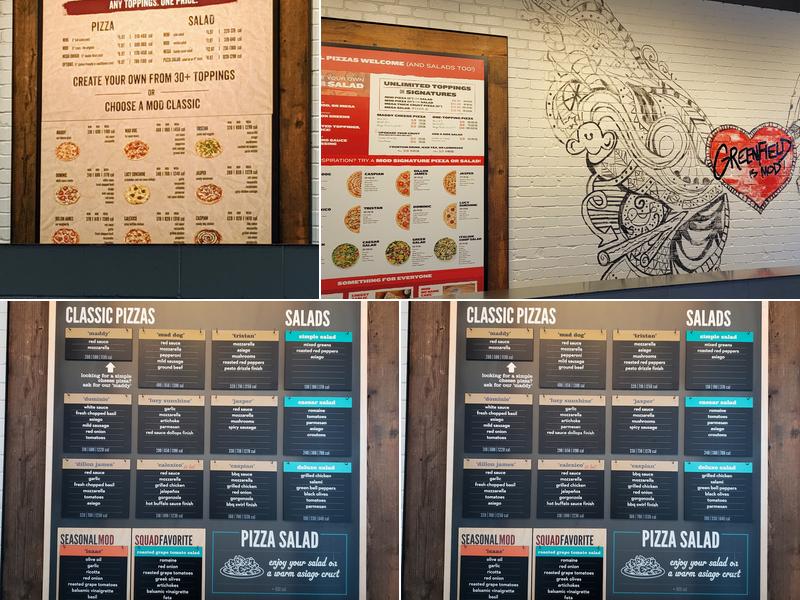 MOD Pizza Menu