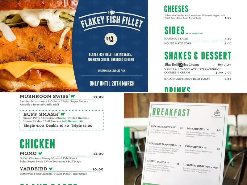 BuffBurger Menu