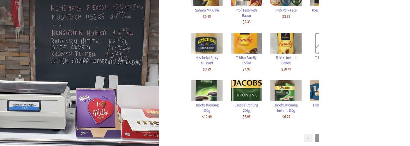 Polish Pork Store Menu