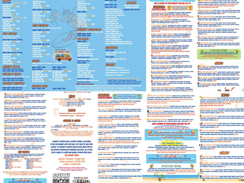 Shrimpy's Burrito Bar - Massapequa Park Menu