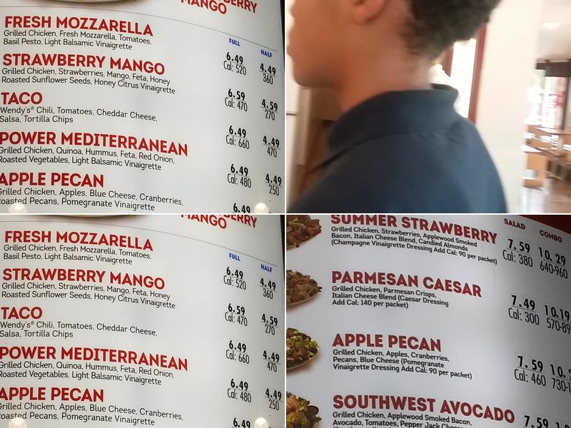 Wendy's Menu