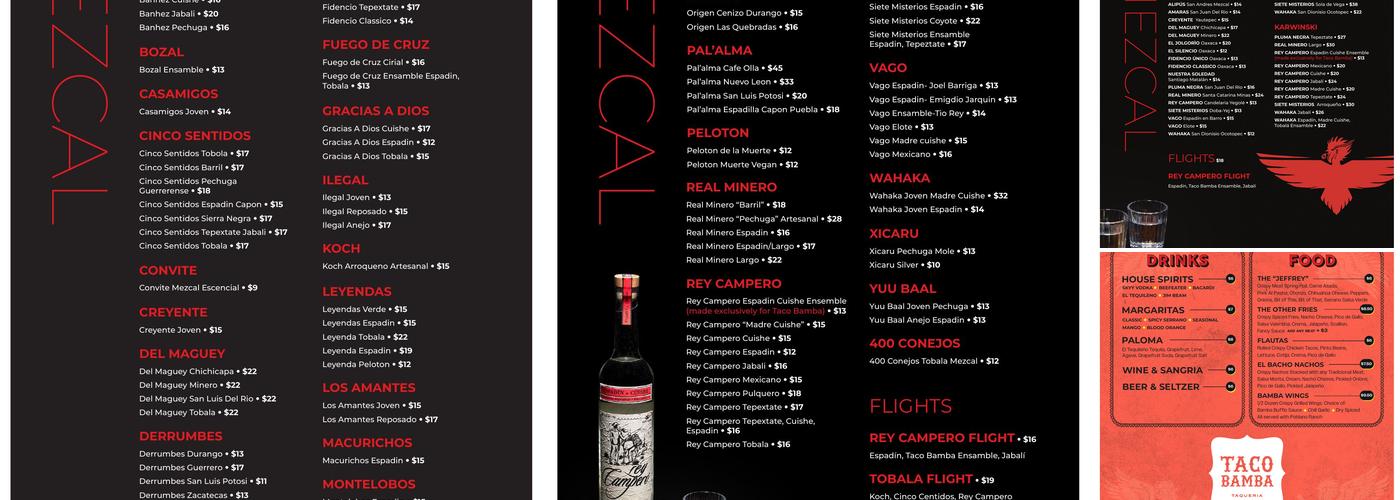 Taco Bamba Menu