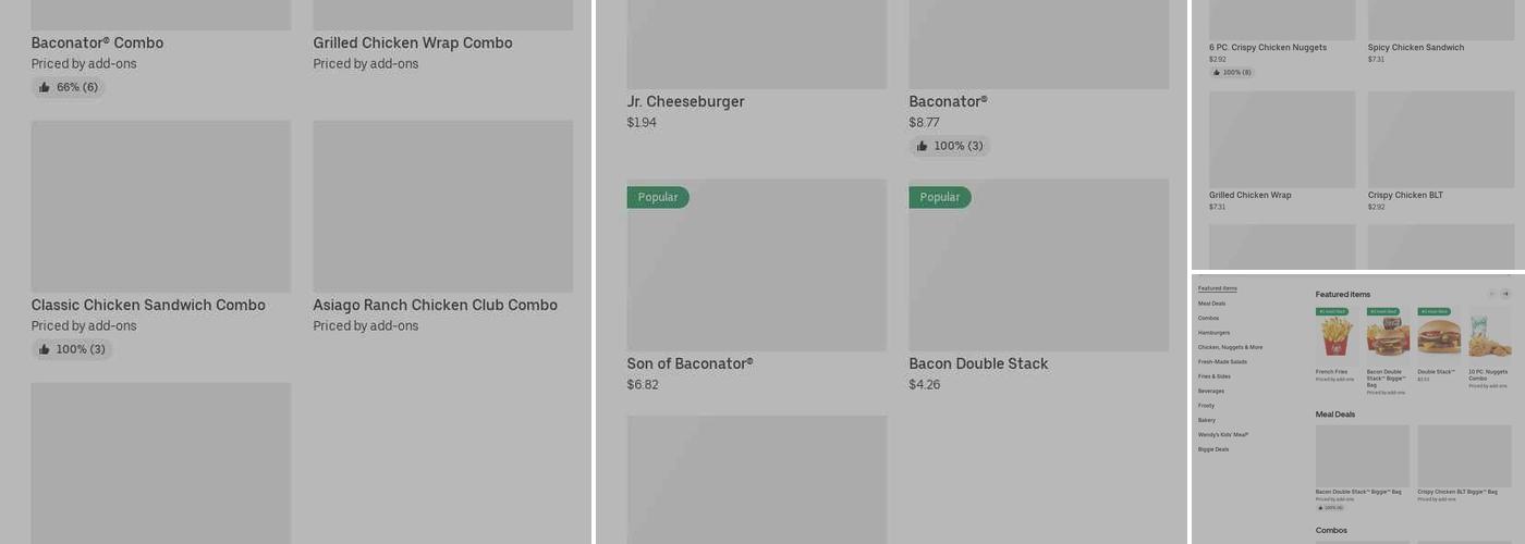Wendy's Menu