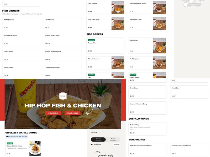 Hip Hop Fish & Chicken Menu