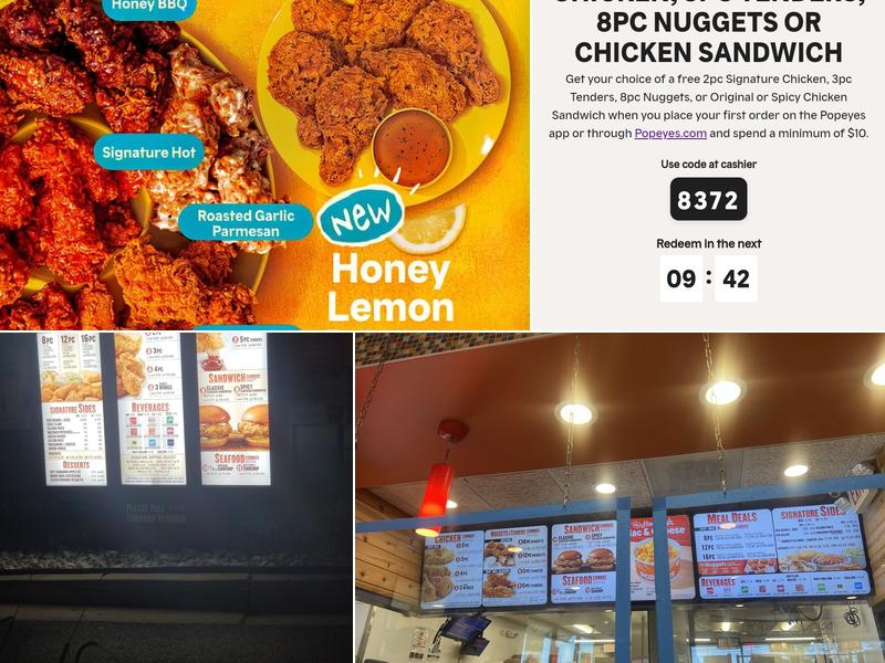 Popeyes Louisiana Kitchen Menu