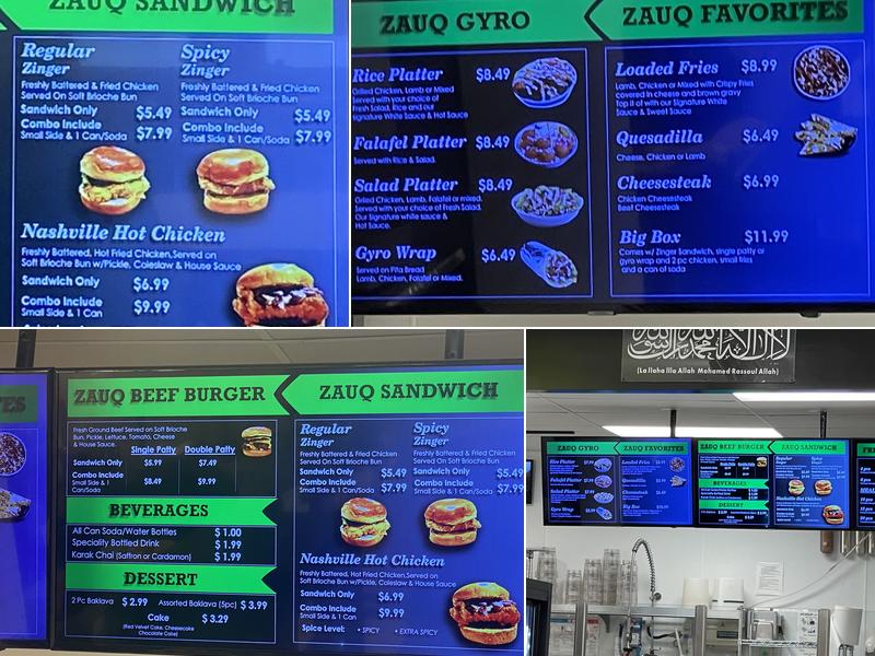 Zauq Halal Kitchen Menu