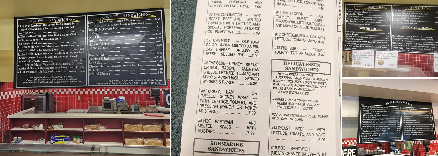 Collington Kitchen Menu