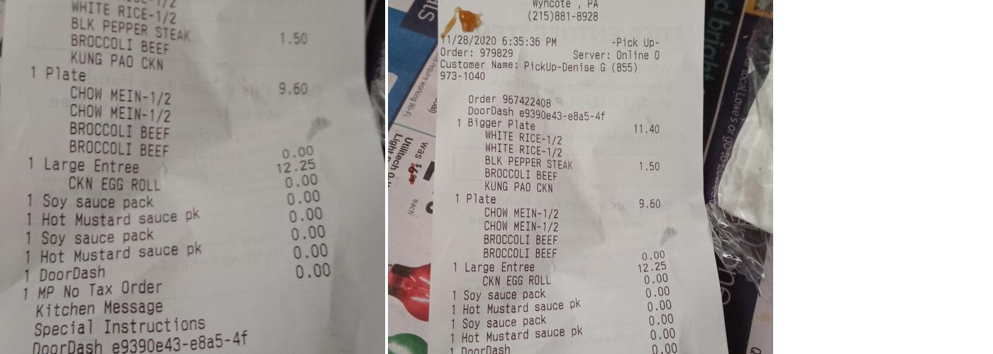 Panda Express Wyncote Menu