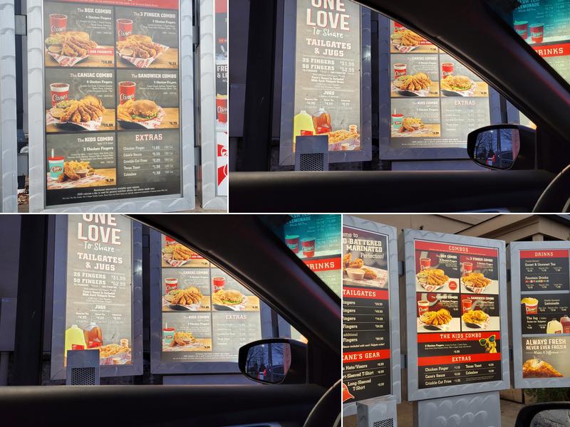 Raising Cane's Chicken Fingers Menu