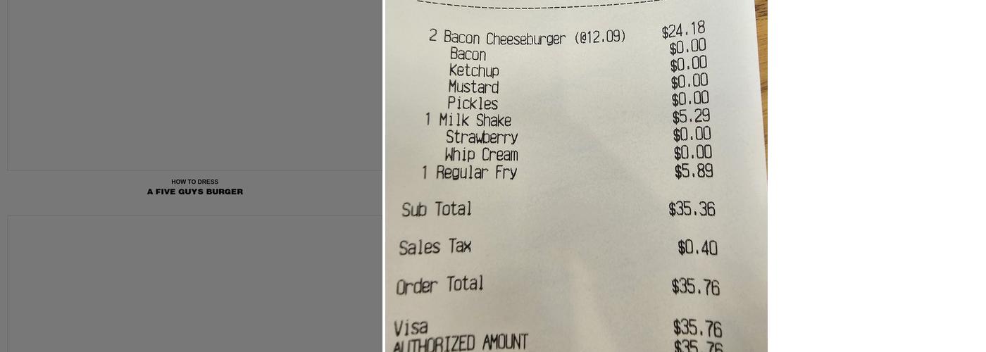 Five Guys Menu