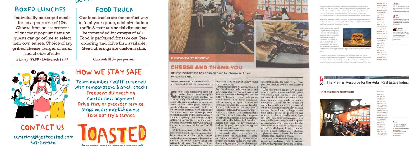 Toasted - Windermere Menu