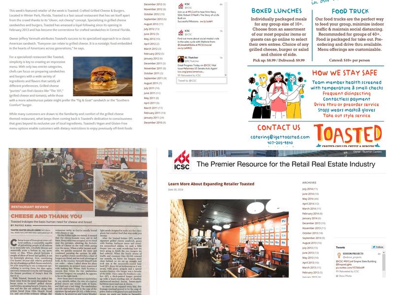 Toasted - Windermere Menu