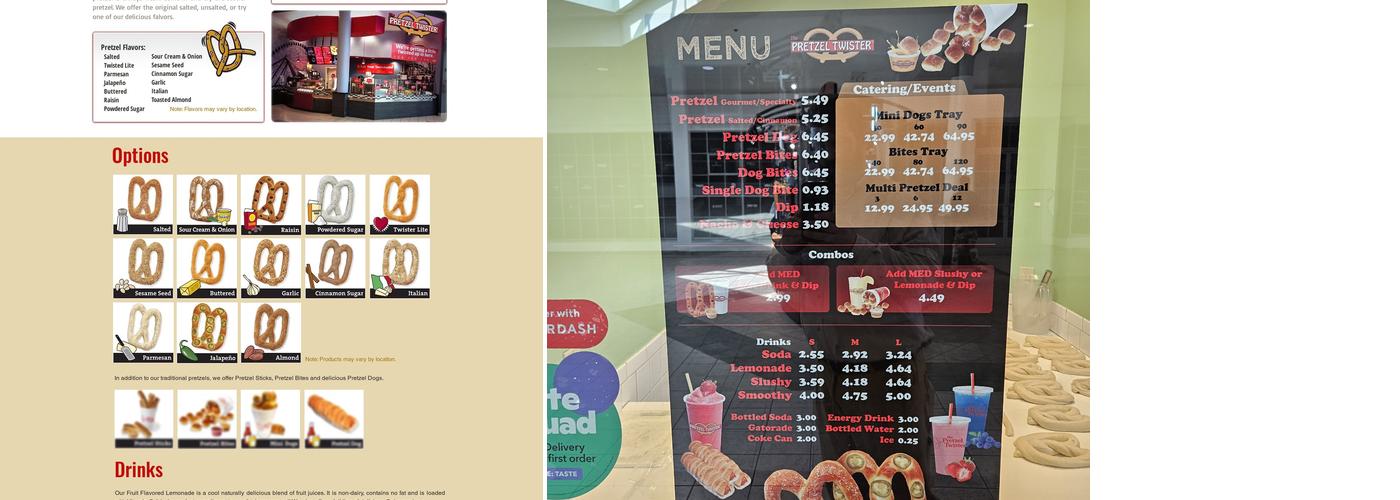 Pretzel Twister Menu