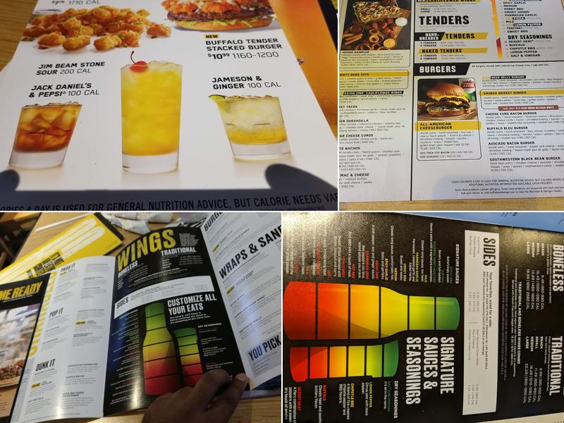 Buffalo Wild Wings Menu