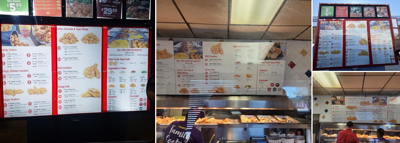 Hartz Chicken Buffet Menu