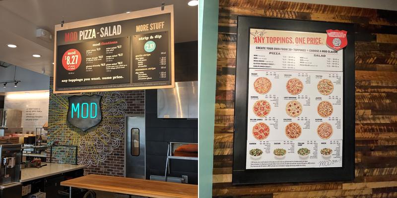 MOD Pizza Menu