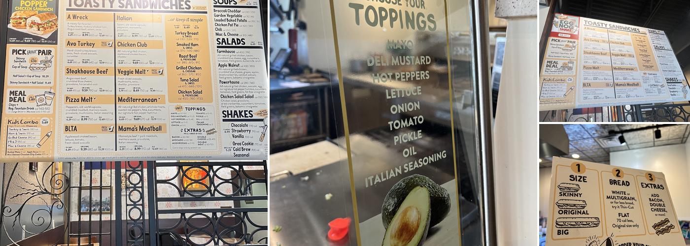 Potbelly Sandwich Shop Menu