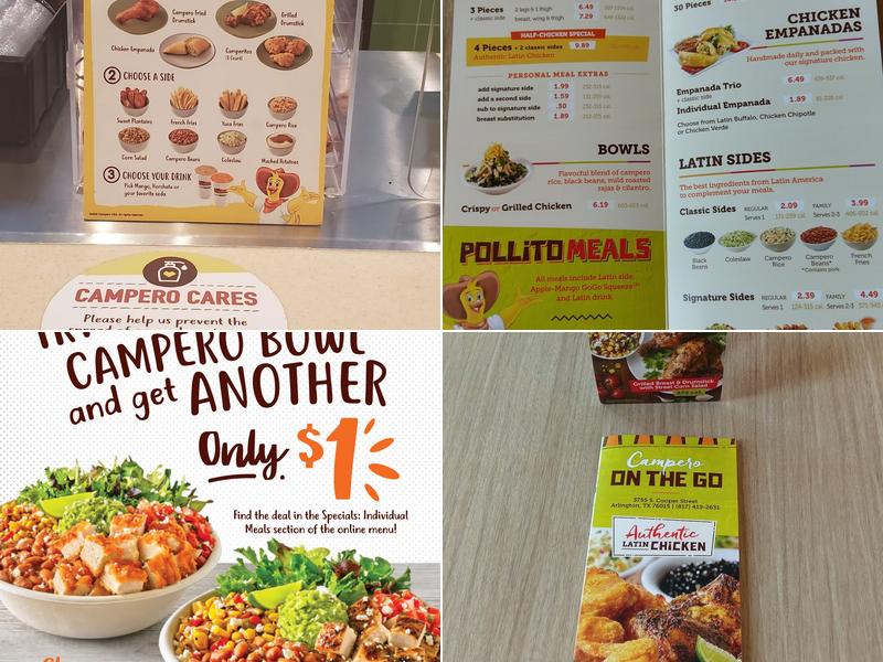 Pollo Campero Menu